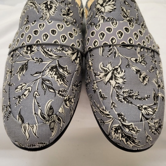 Sam Edelman Blue Fabric Printed Mules Slip-On - Picture 2 of 5
